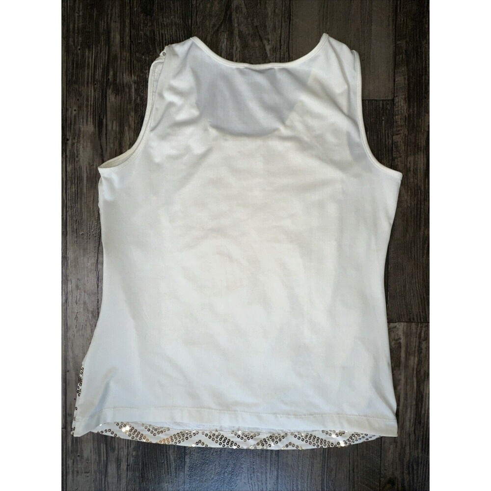 COVINGTON Sequin Front Sleeveless Blouse Tank Top Size Medium - Picture 5 of 5